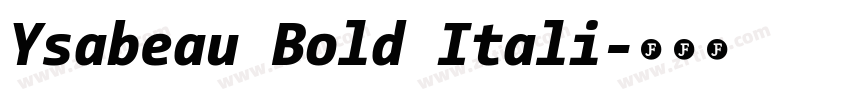 Ysabeau Bold Itali字体转换